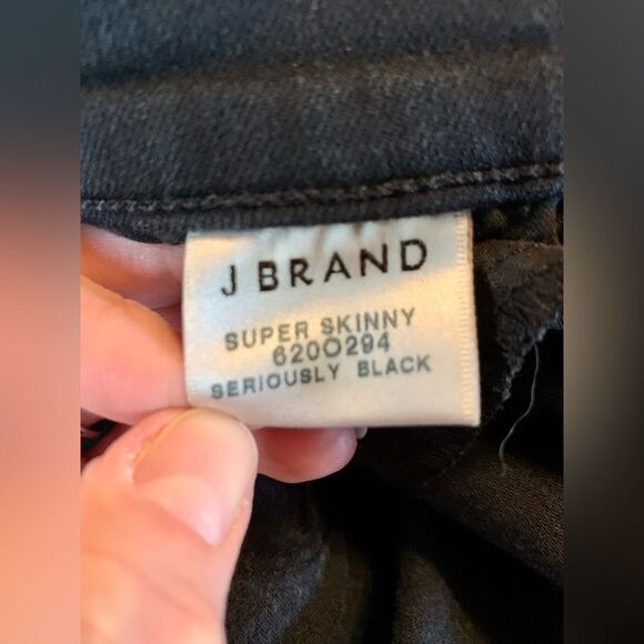 J Brand Jeans Women’s Size 27 Super Skinny Seriously Black - Picture 13 of 16